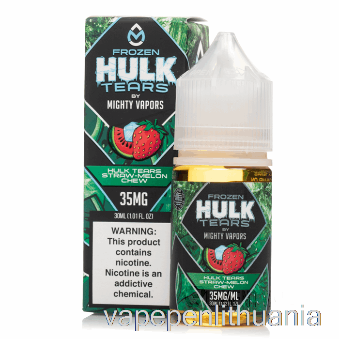 Šaldytas Hulk Tears šiaudinis Meliono Kramtukas - Hulk Ašaros Druskos - 30ml 35mg Vape Skystis